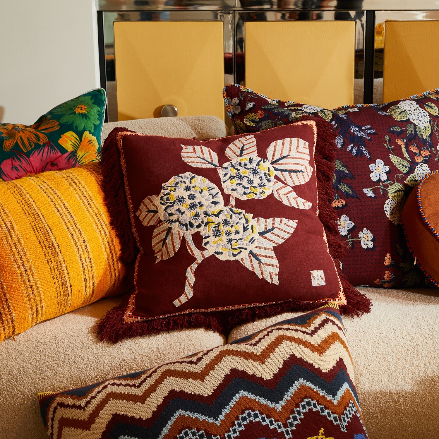 Sage x Clare Vivi Cushion - Rosewood