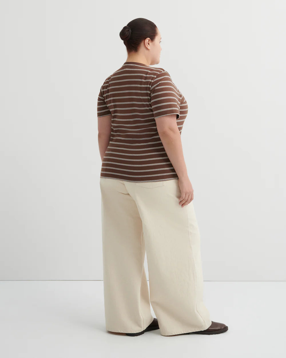 Kowtow Classic Tee - Brown Stripe