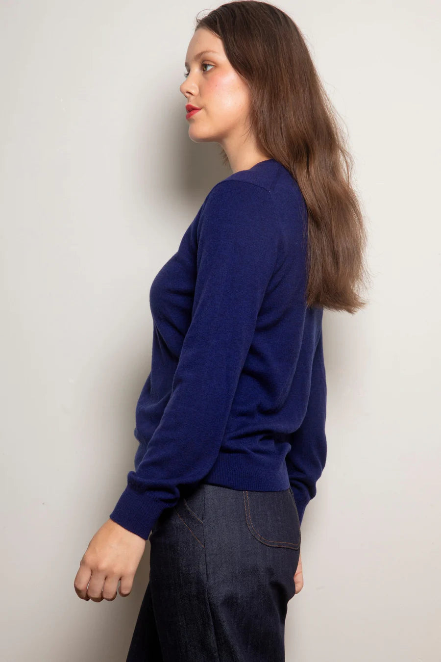 Dalston Kate Crew Sweater - Lapis