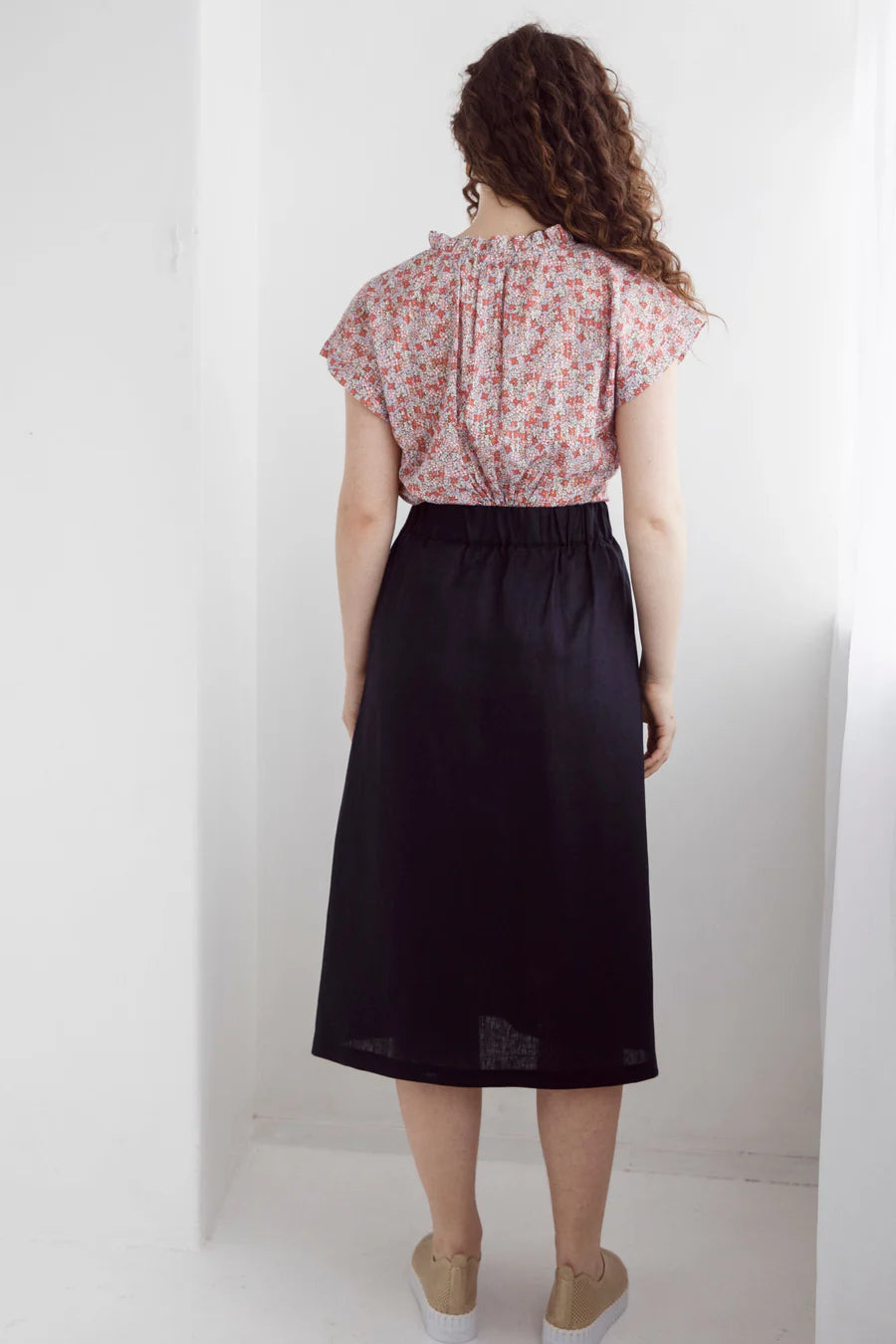 Dalston Sapphire Skirt - Linen Ink