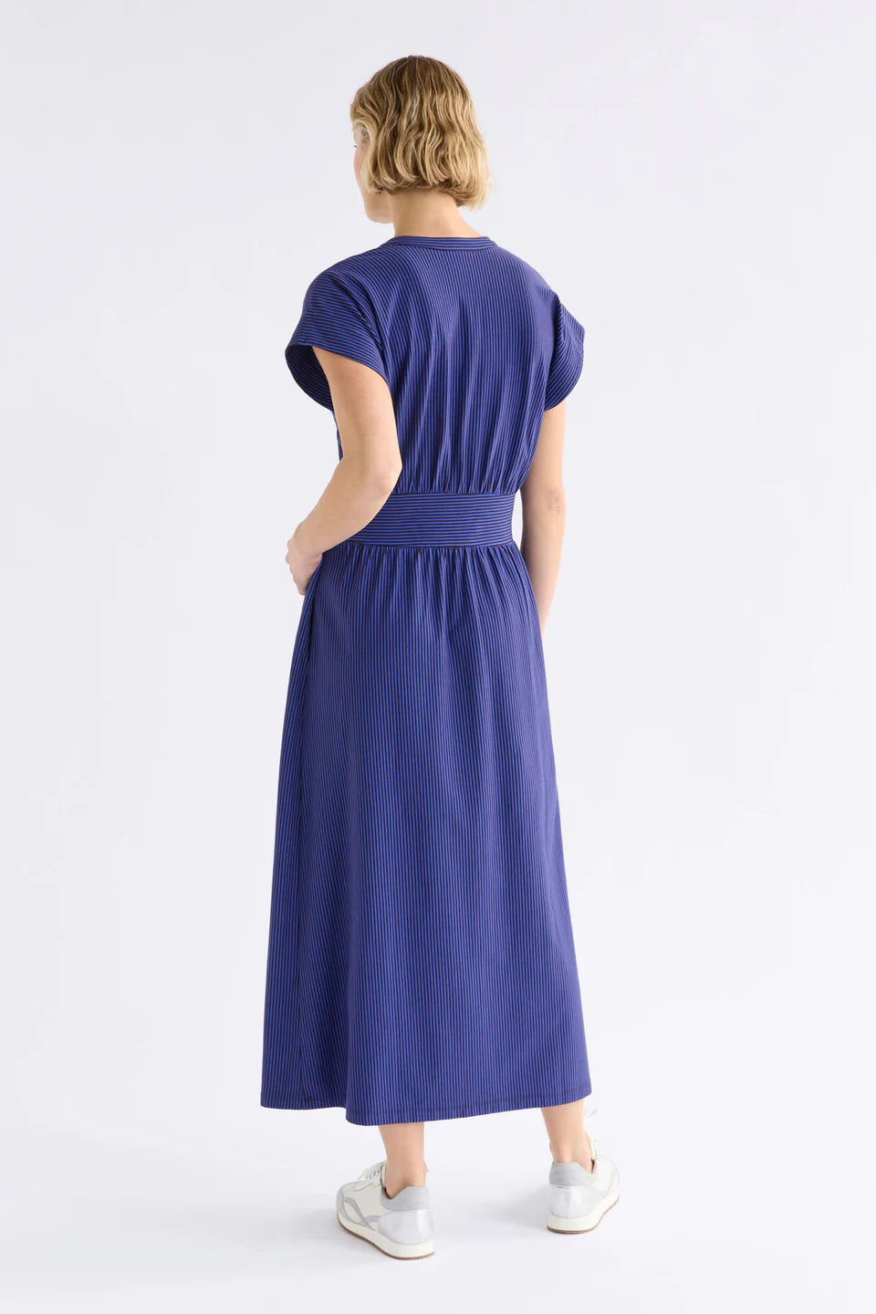 Elk Evve Dress - Chocolate / Cobalt