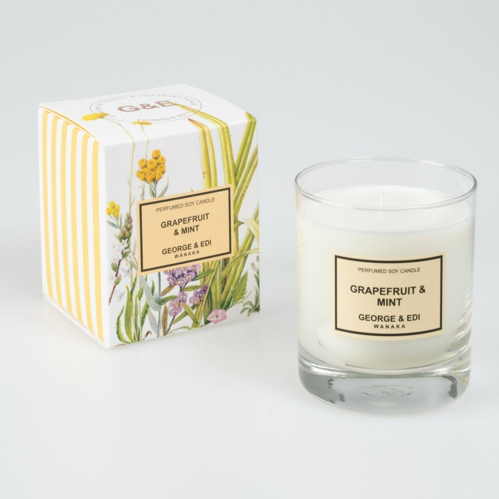 george & edi standard perfumed candle grapefruit & mint