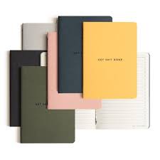 Get Shit Done Minimal Notebook A6 - Sand