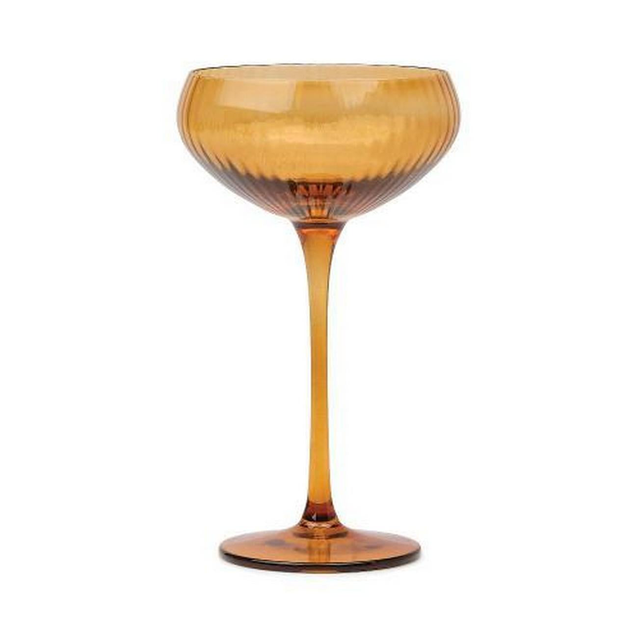 The Lou Coupe Glass - Set of 2 - Amber
