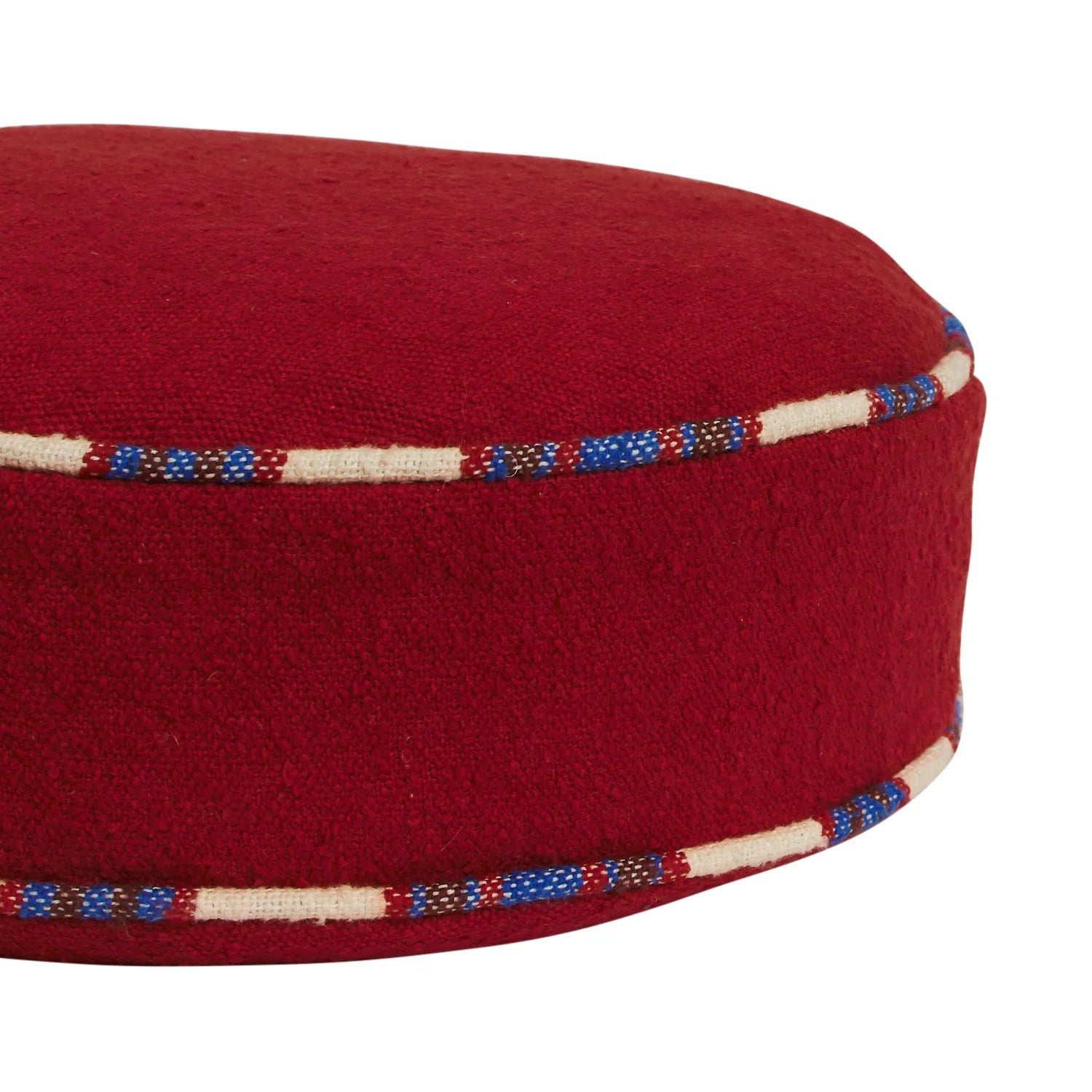Sage x Clare Delana Round Cushion - Crimson