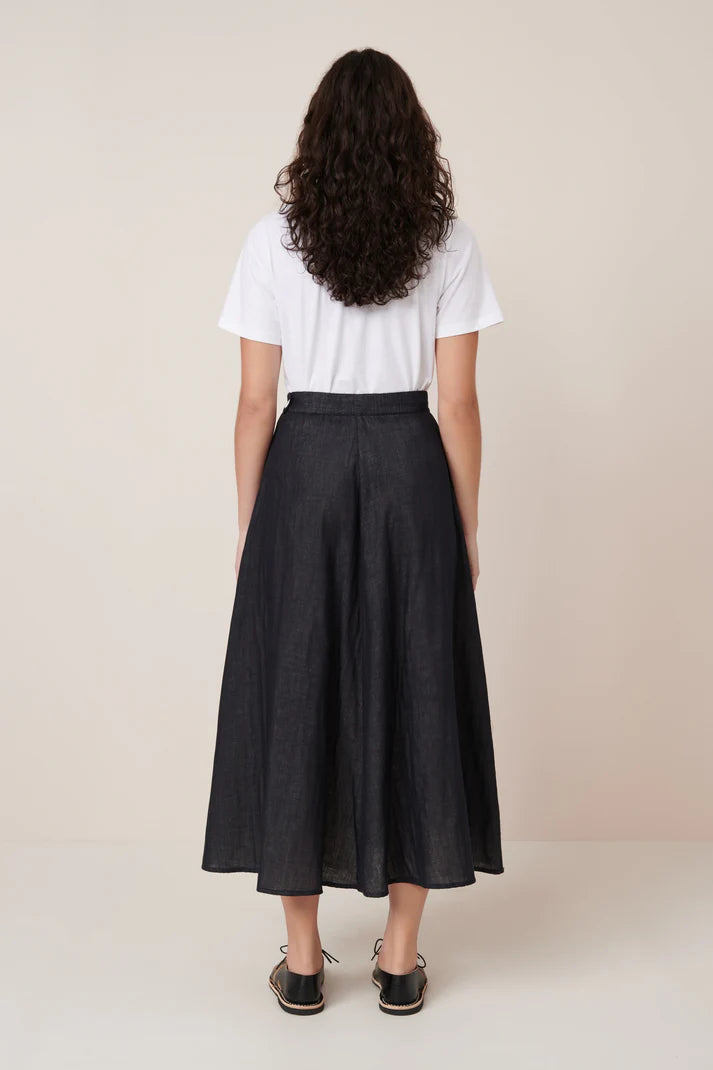 Kowtow Rotation Skirt - Black Ecru