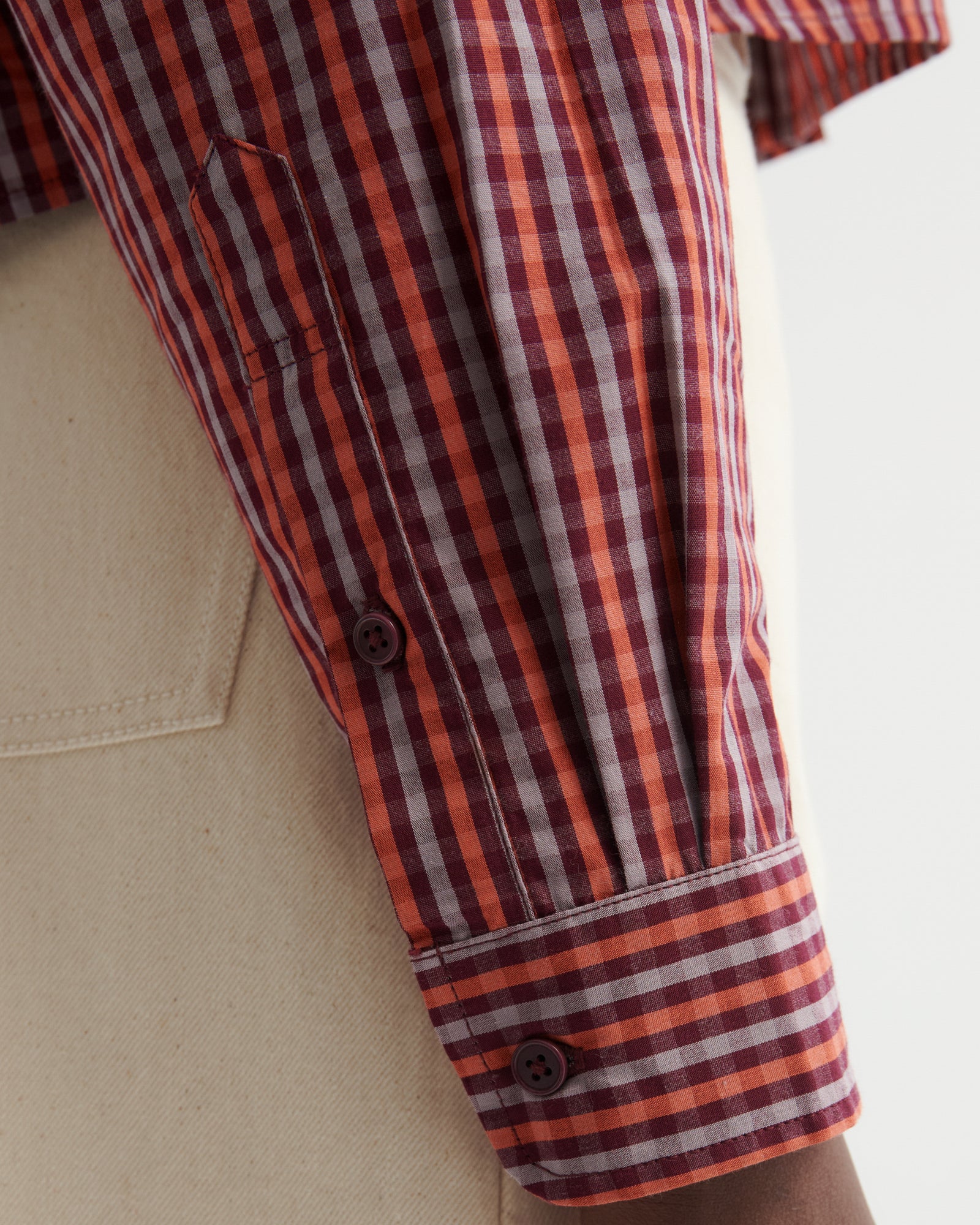 Kowtow Lauren Shirt - Maroon Check
