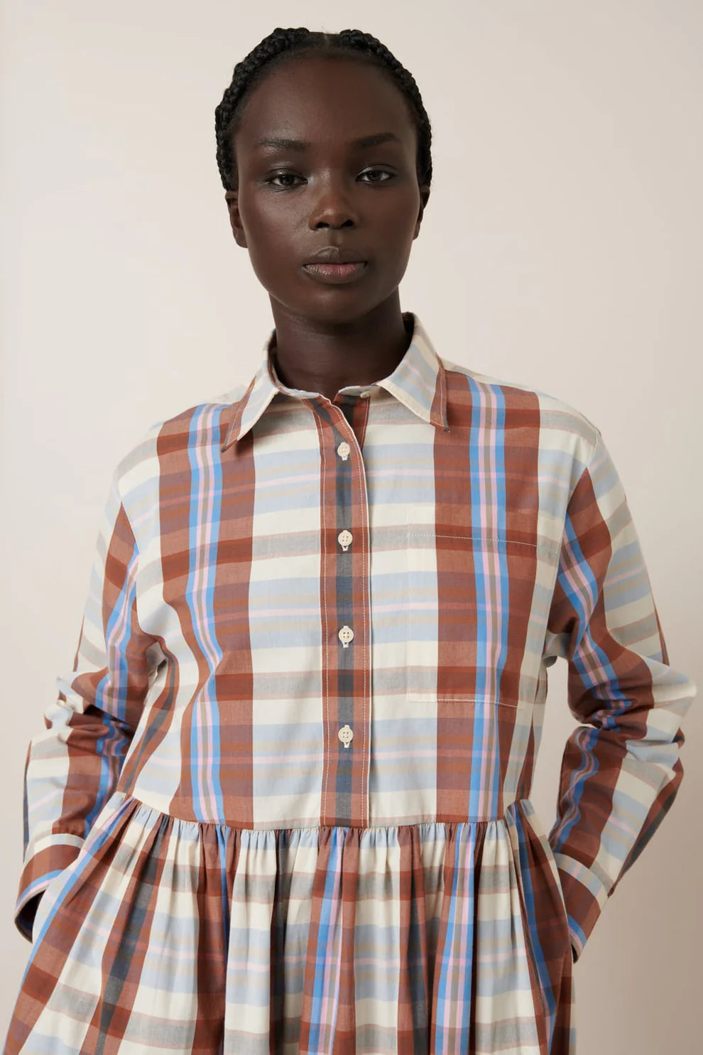 Kowtow Lee Dress - Terra Check
