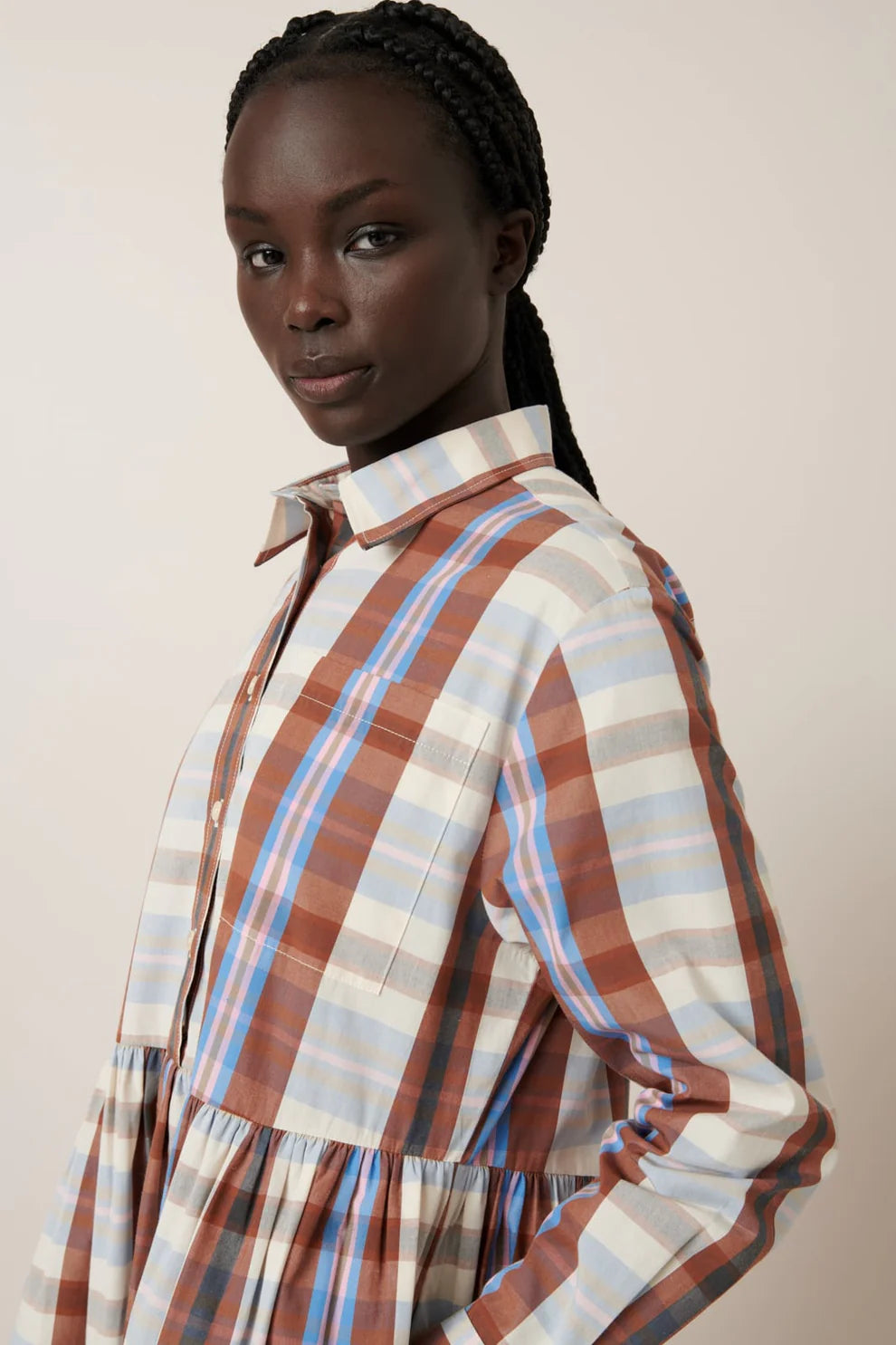 Kowtow Lee Dress - Terra Check