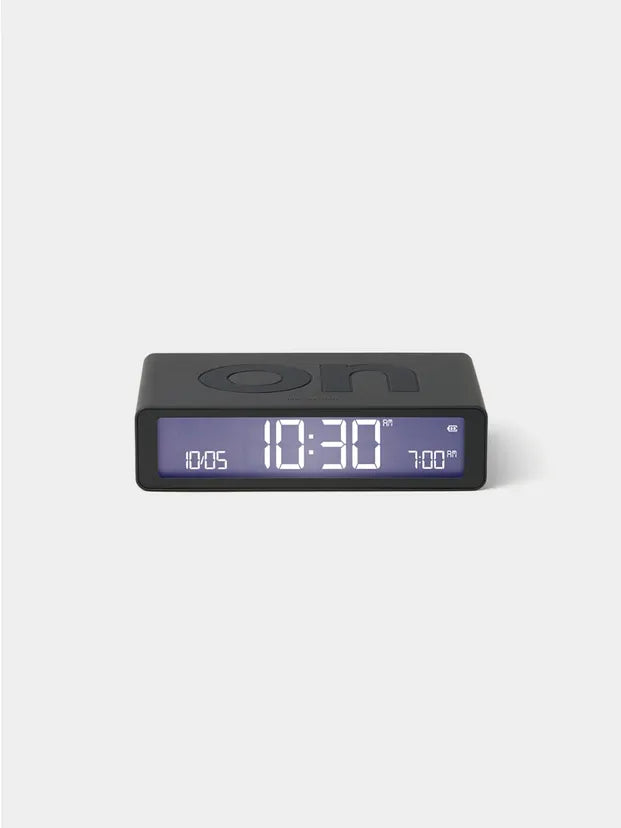 Lexon Flip Classic Alarm Clock - Dark Grey