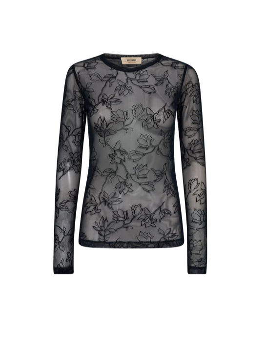 mos mosh loretta mesh top salute navy