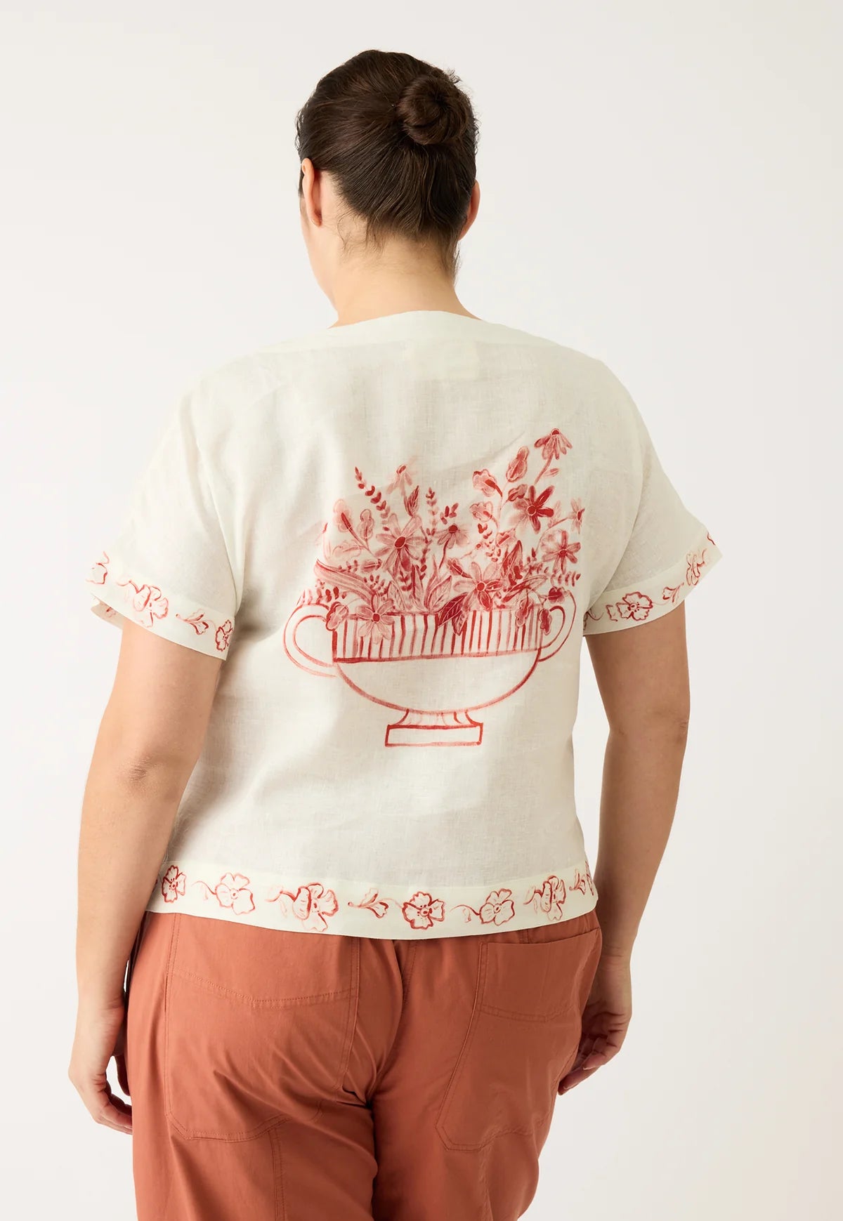 Nancybird Dolman Top - Red Vase