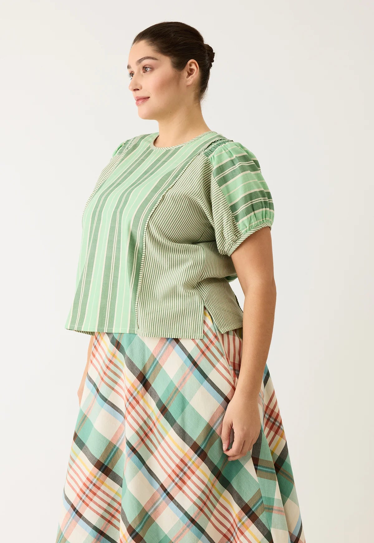 Nancybird Jolene Top - Green Stripes