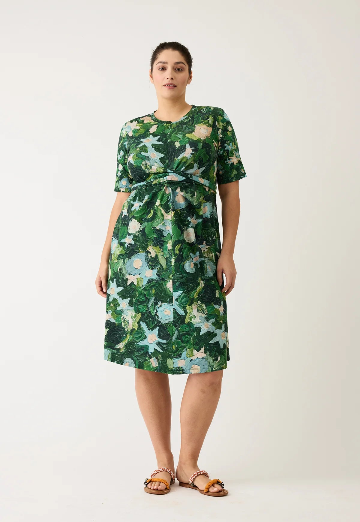 Nancybird Terra Short Sleeve Wrap Dress - Garden