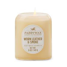 Paddywax Vista Candle 140g - Worn Leather & Smoke
