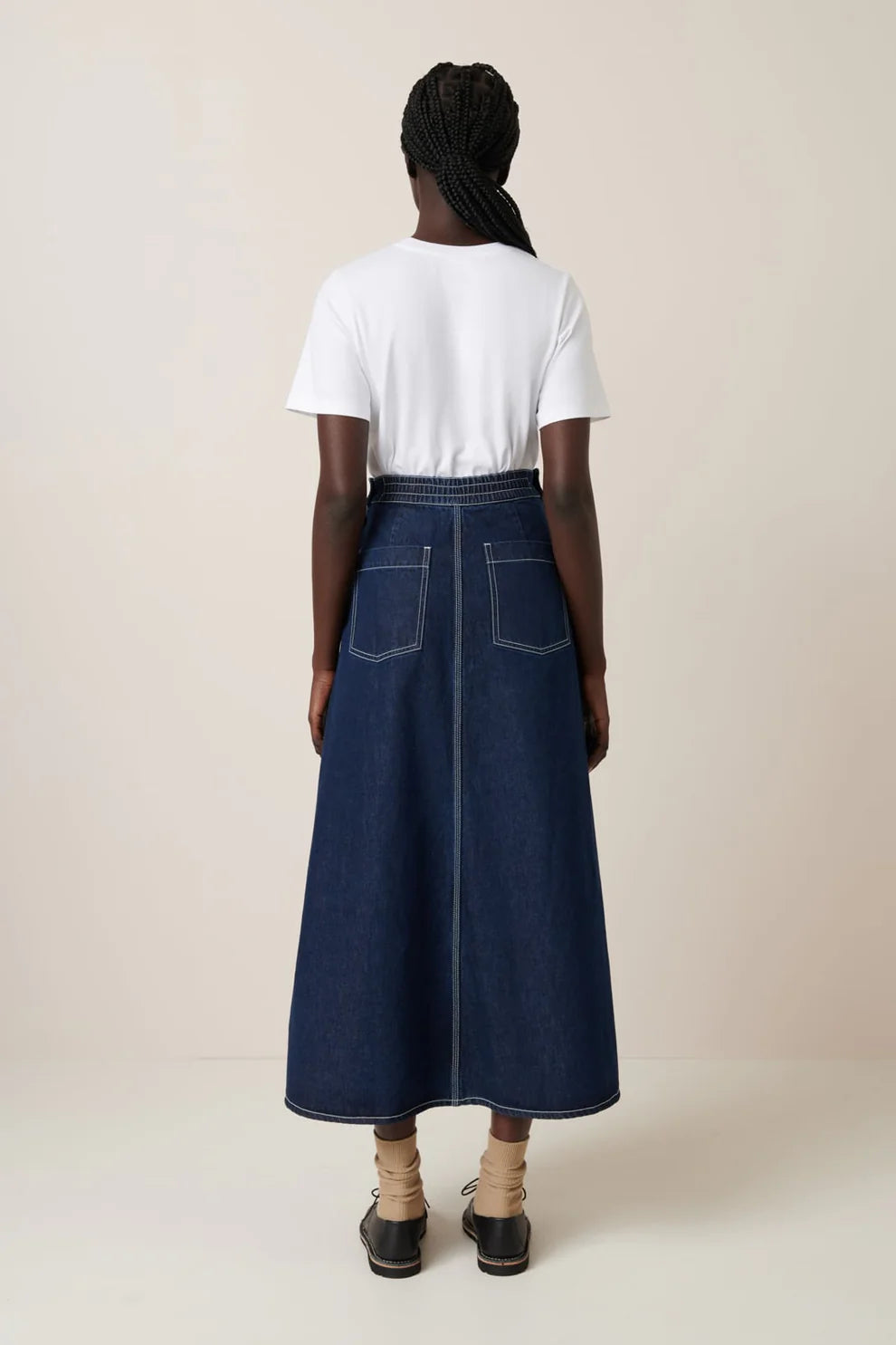 Kowtow Piper Skirt - Indigo Denim