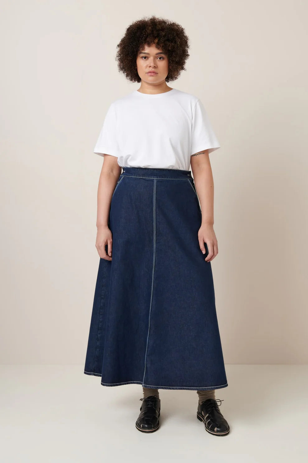 Kowtow Piper Skirt - Indigo Denim