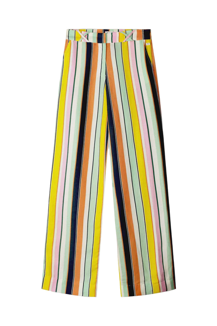POM Amsterdam Linen Pants - Paradise Stripes