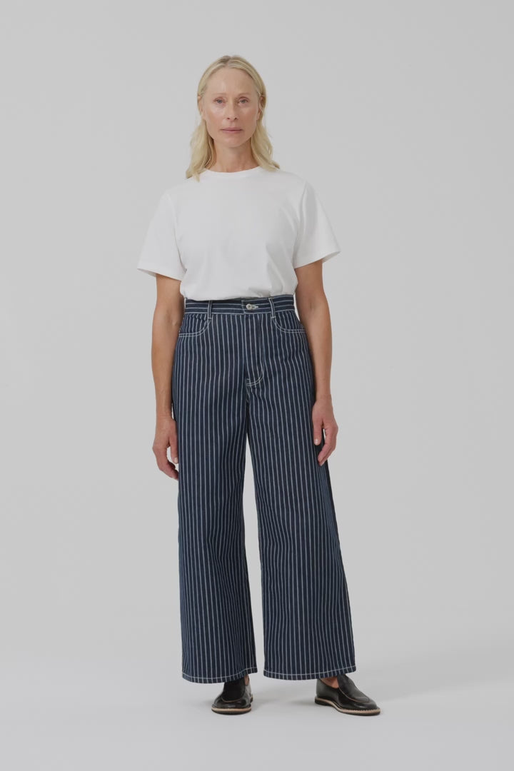 Kowtow Sailor Jeans - Chalk Stripe