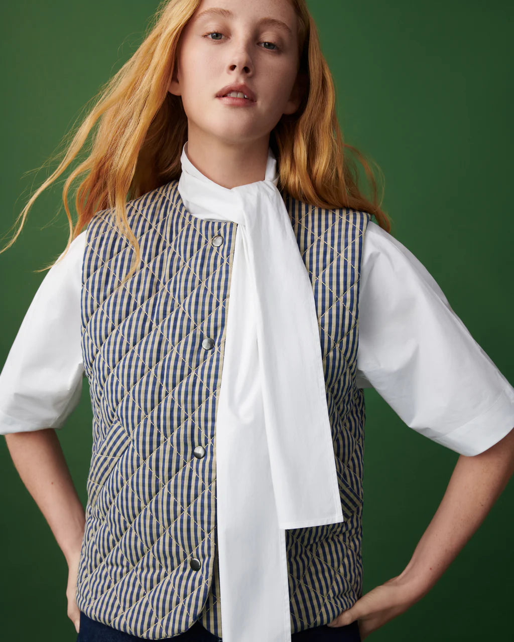 Kowtow Quilter Vest - Landscape Check