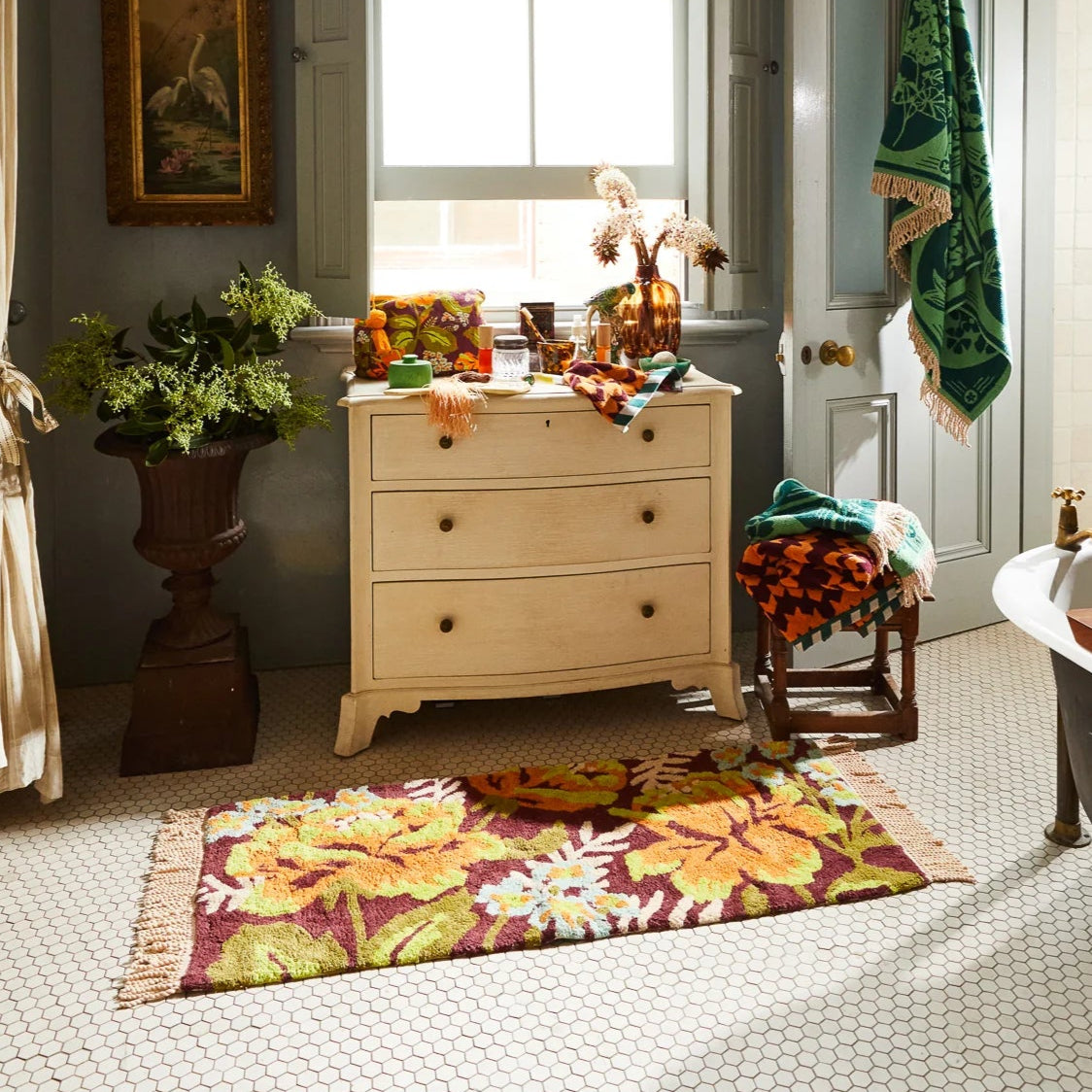 Sage and Clare Margot Bath Runner