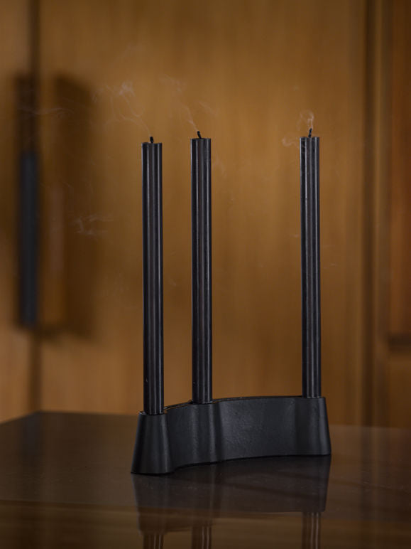 Citta Channel Candle Holder - Triple