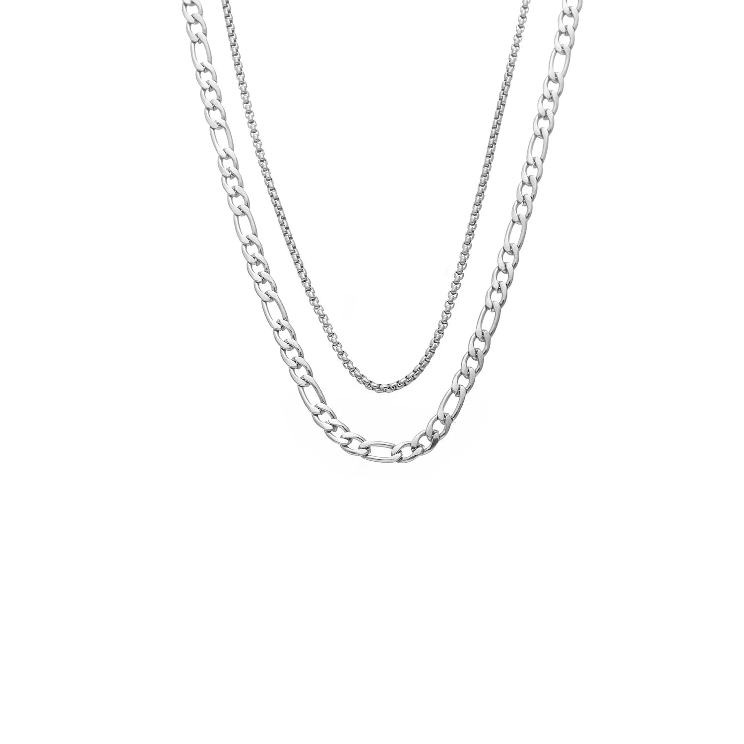 Silk & Steel Reflection Necklace - Silver