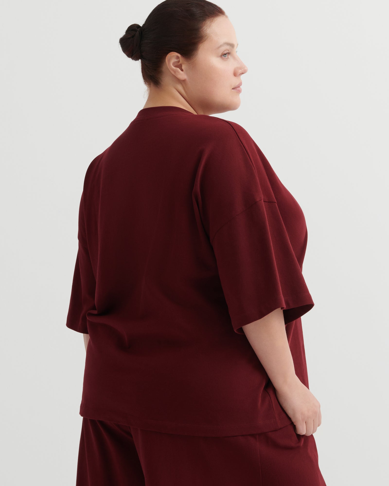 Kowtow Stencil Tee - Maroon