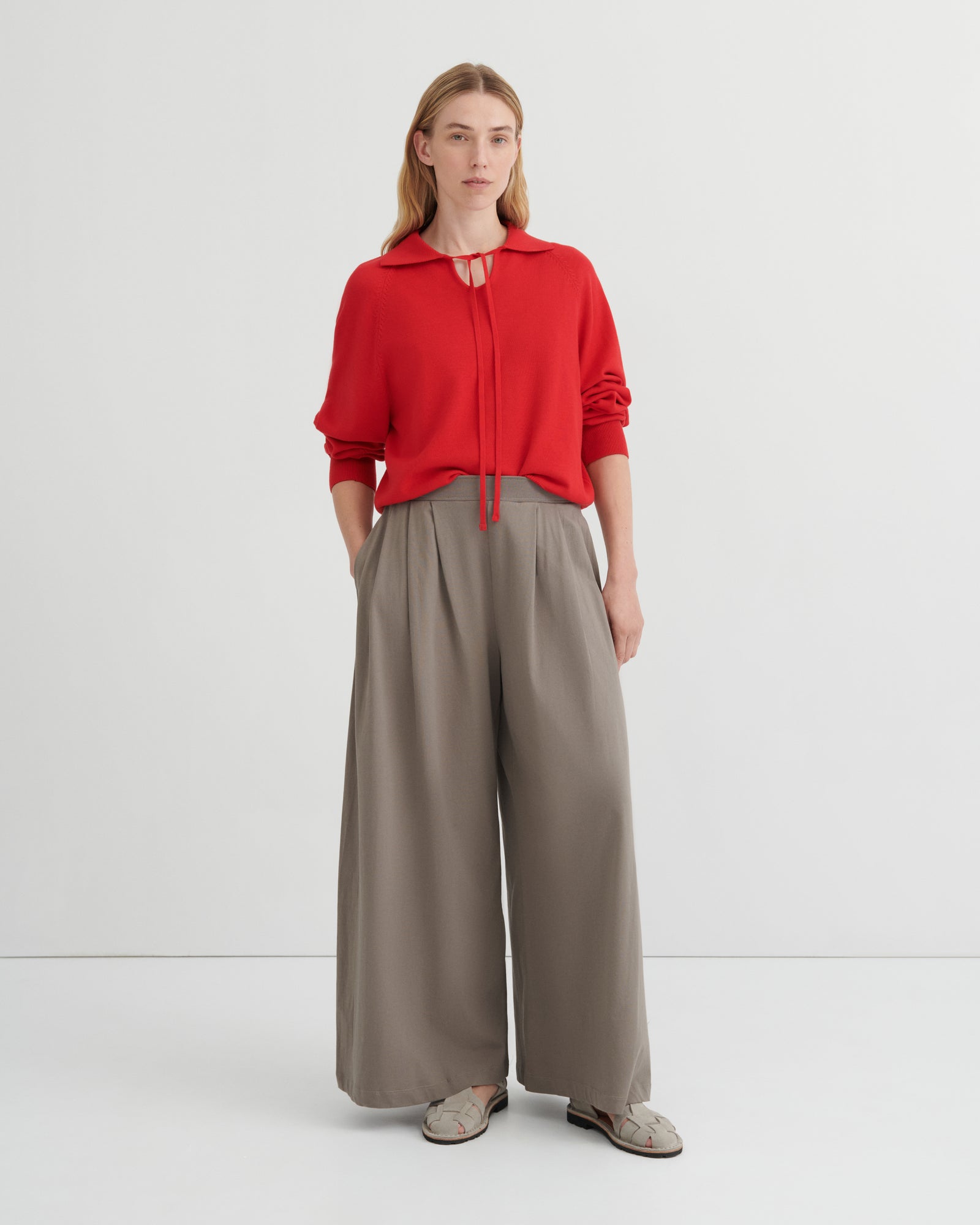Kowtow Drape Pant - Flint