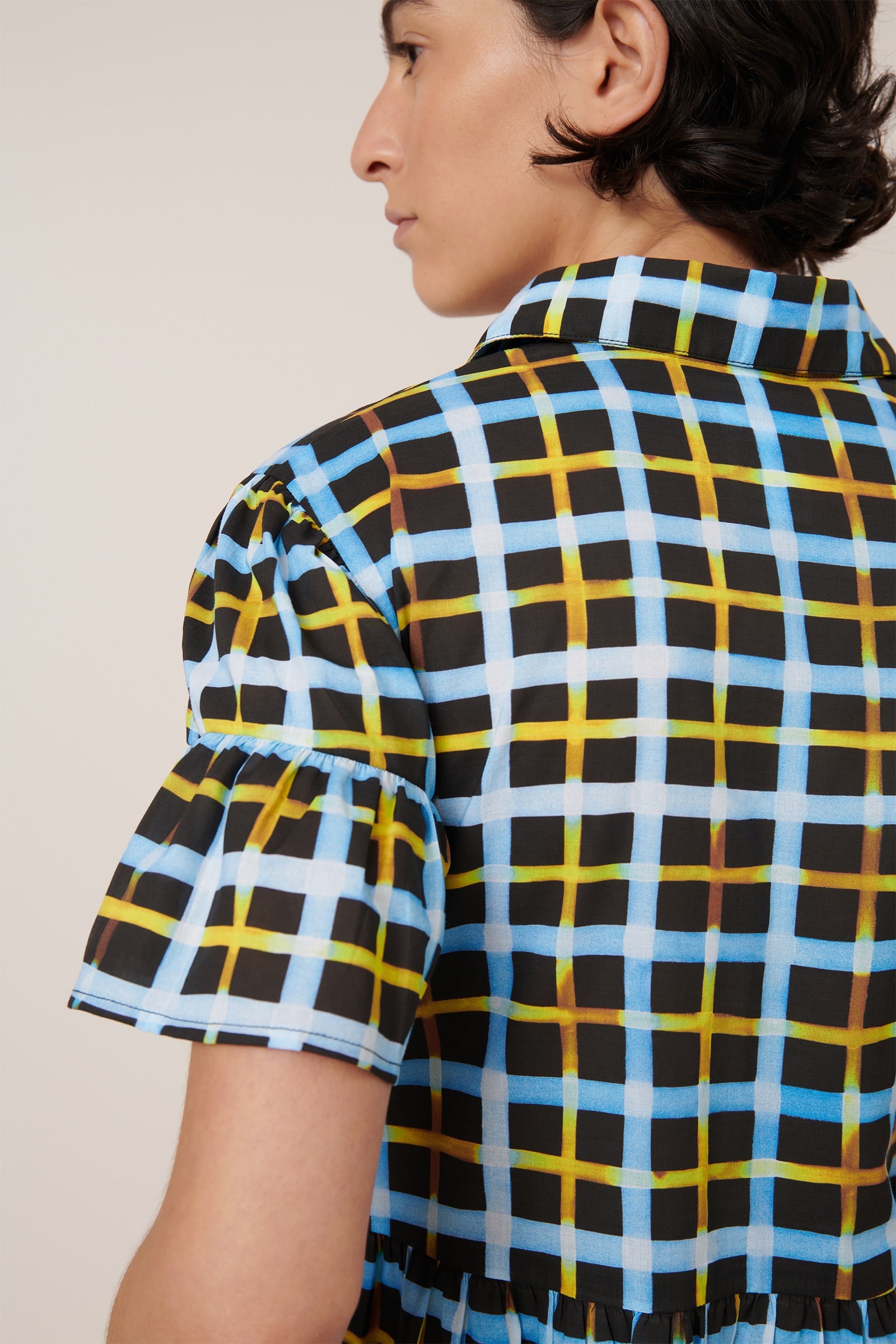 Kowtow Impression Dress - Neon Tartan