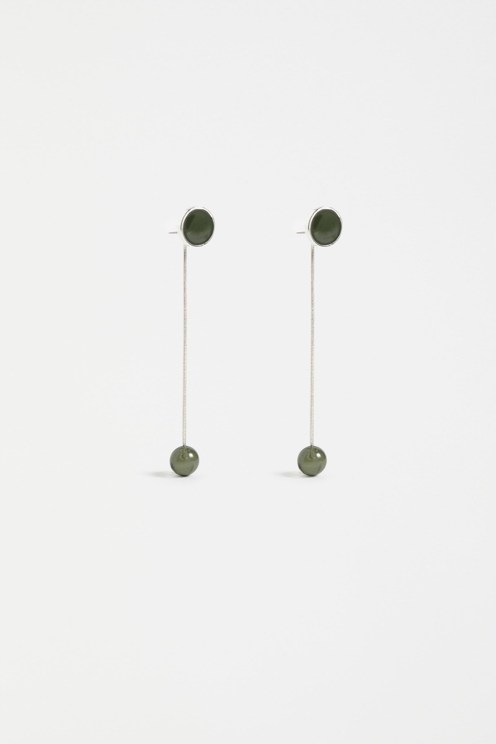 Elk Laspar Hook Earring - Dark Olive
