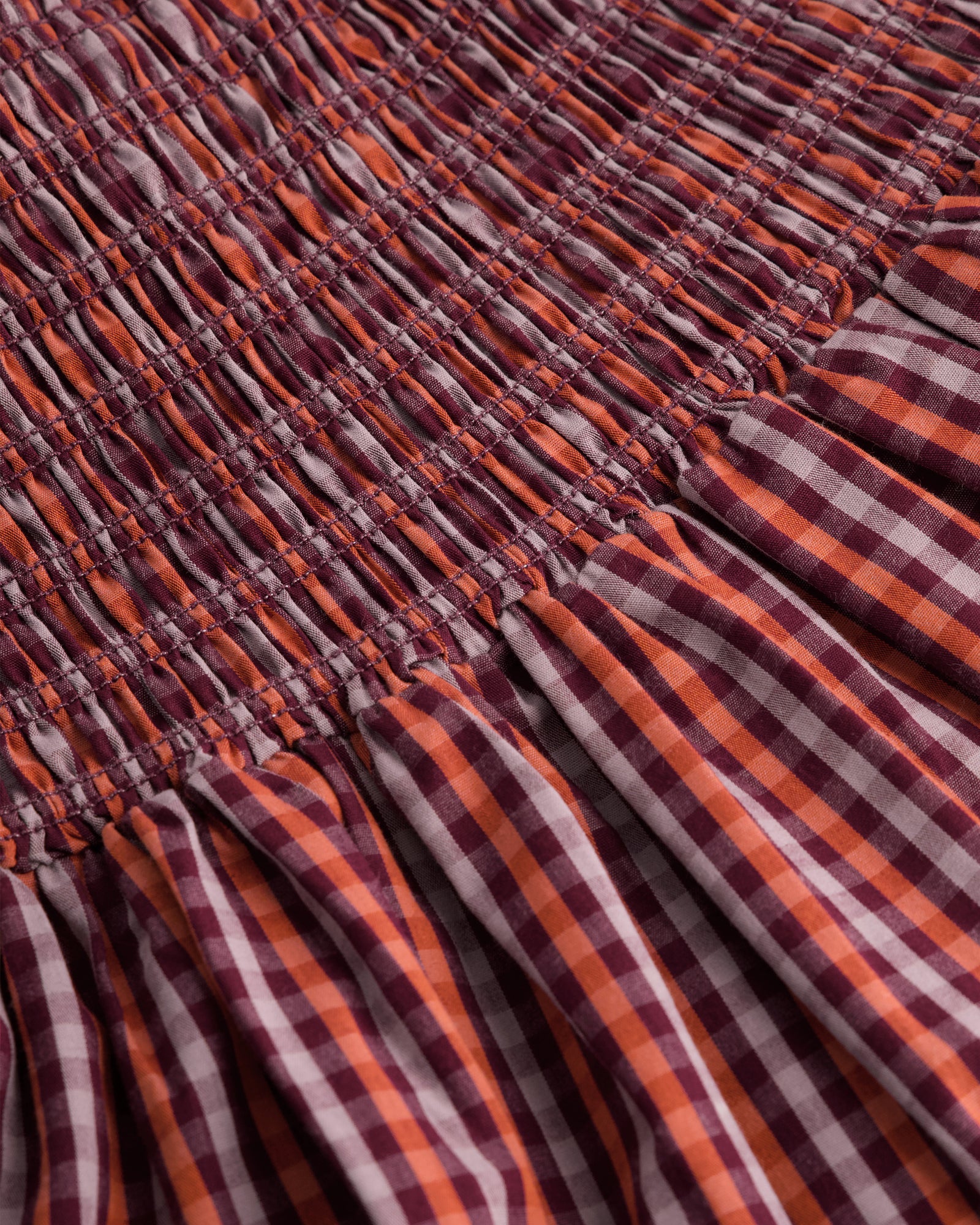 Kowtow Weaver Skirt - Maroon Check