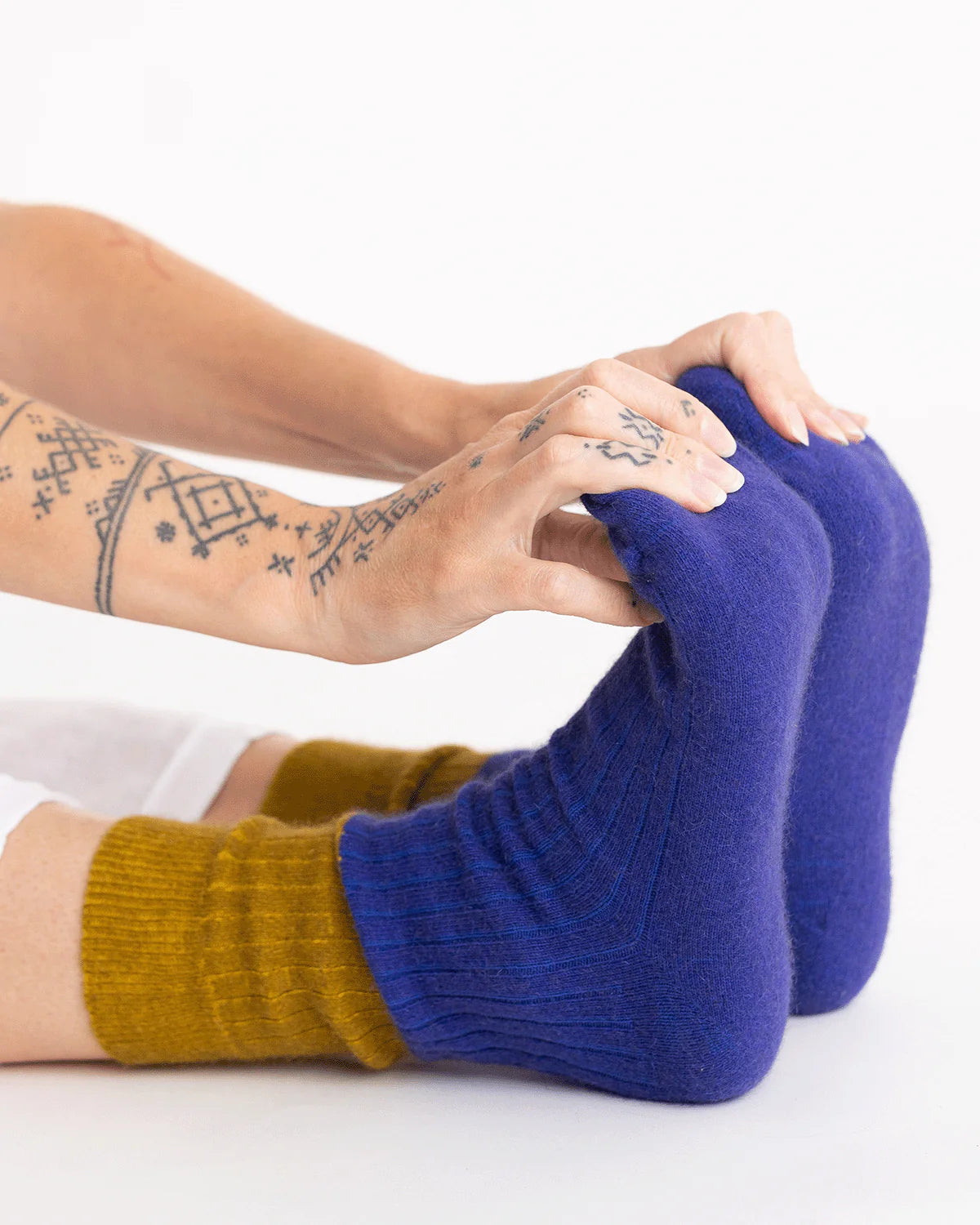 Nooan Dunedin Sock - Royal Blue / Ecru Olive