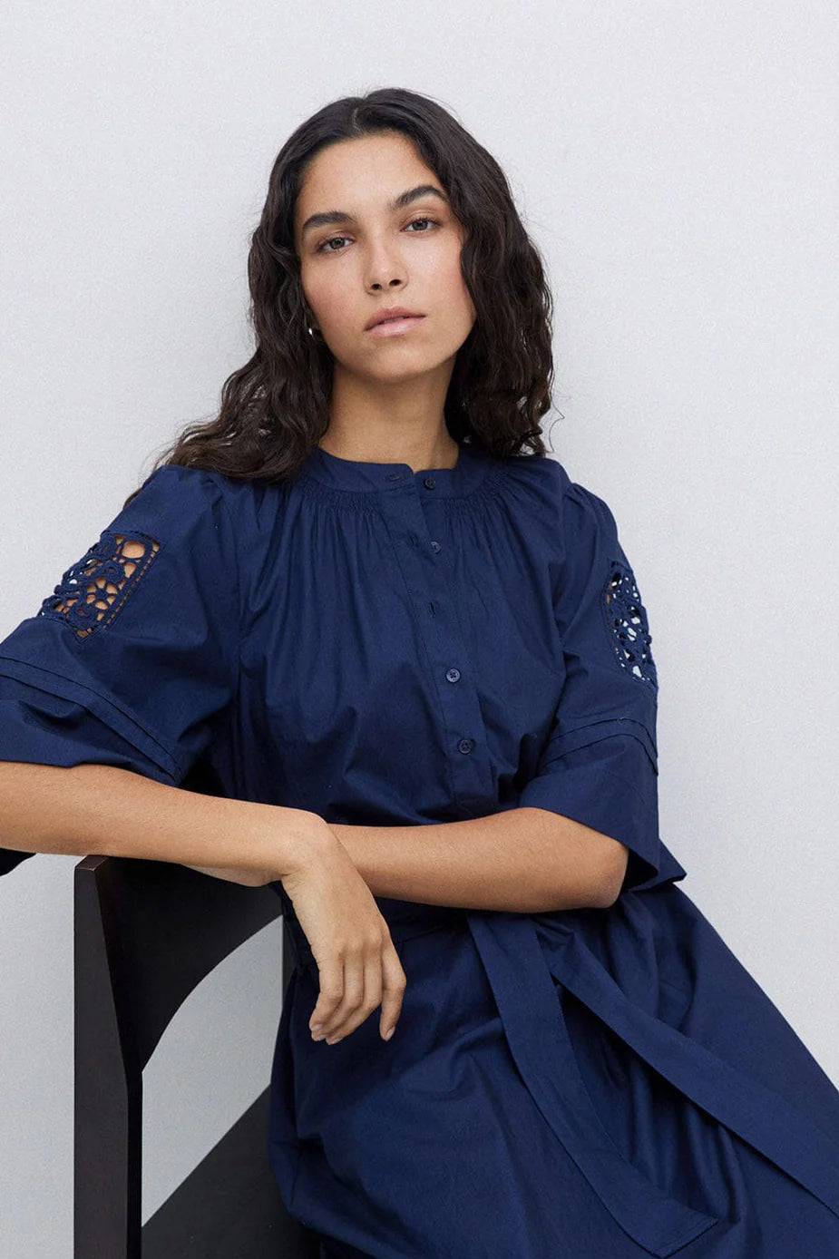 Yerse Hanoi Dress - Navy