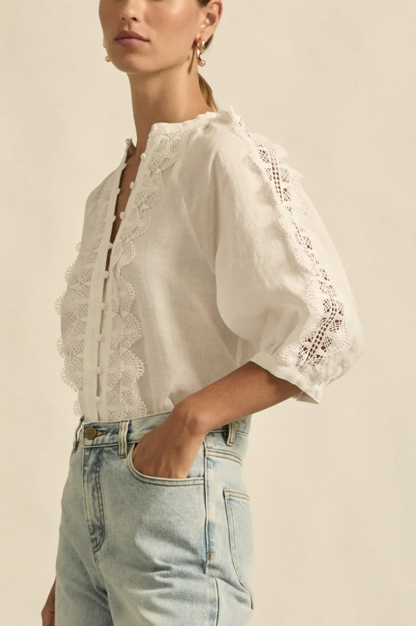 Zoe Kratzmann Bouquet Top - Porcelain