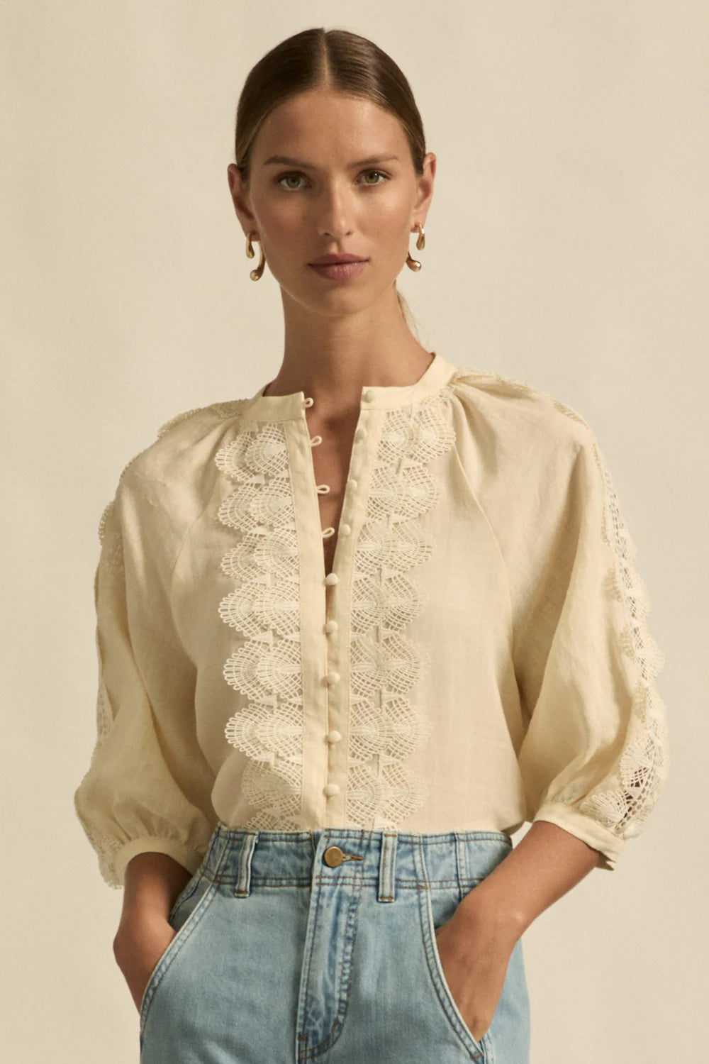 Zoe Kratzmann Bouquet Top - Porcelain