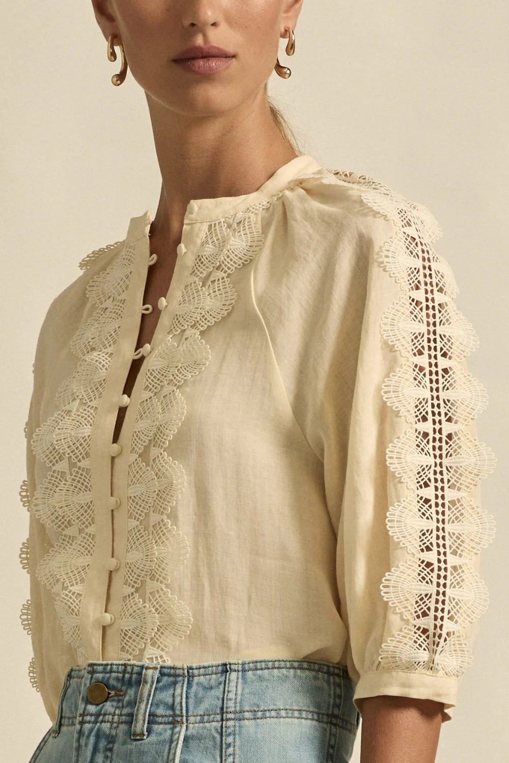 Zoe Kratzmann Bouquet Top - Porcelain