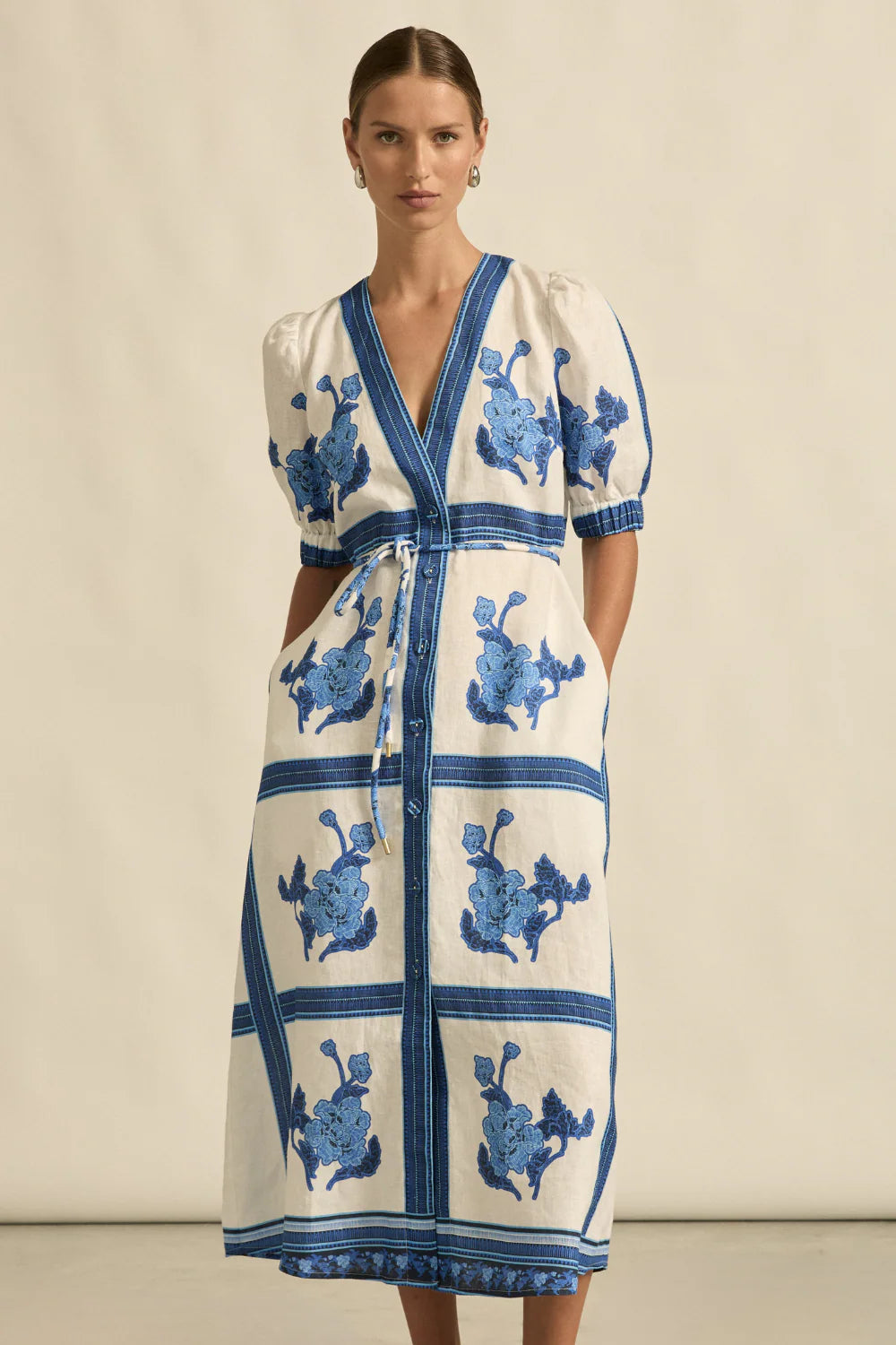 Zoe Kratzmann Portrait Dress - Azure Collage