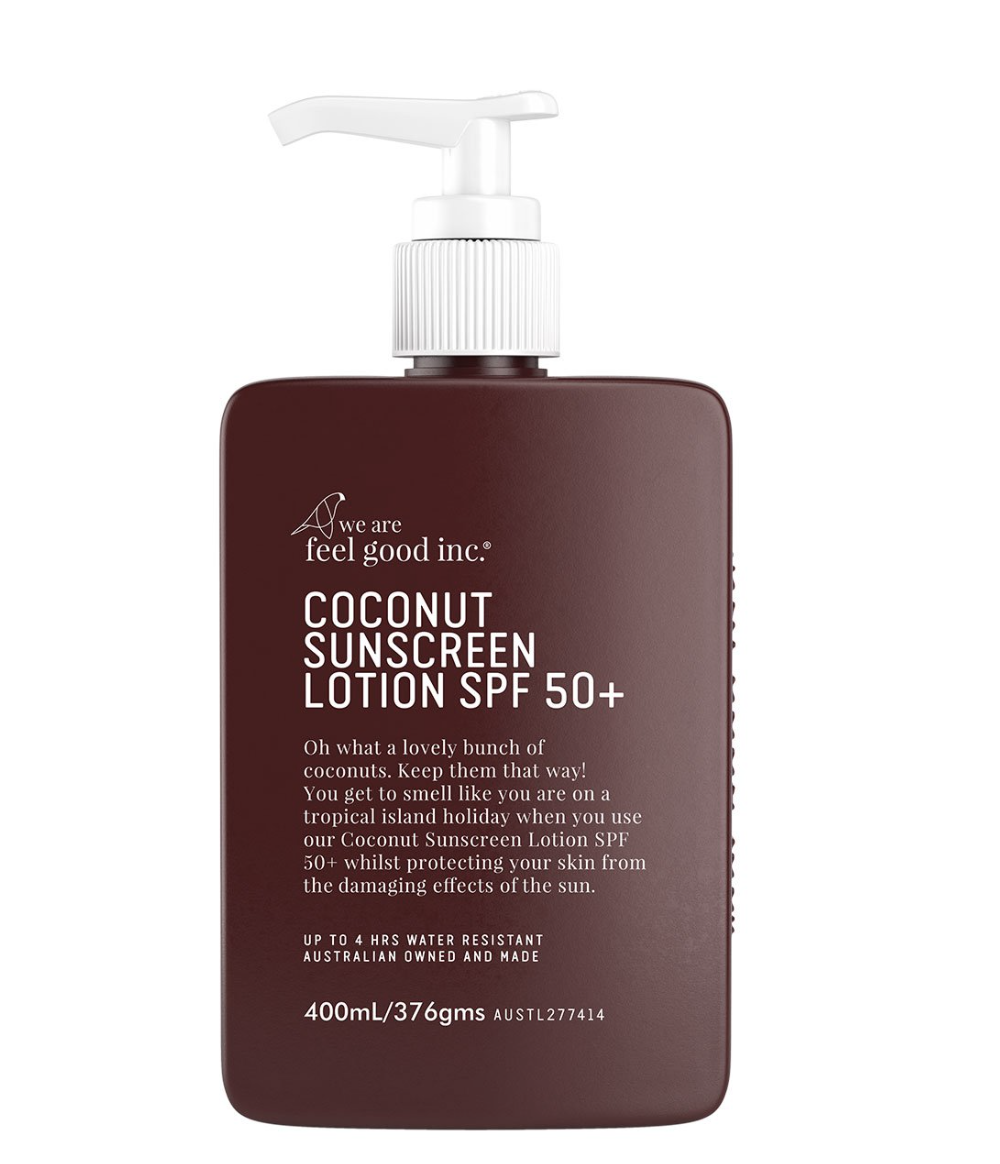 We Are Feel Good Coconut Sunscreen SPF50+ 400ml Pump