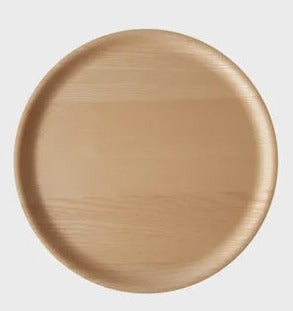 Atiya Round Wooden Tray - 45cm/Ash