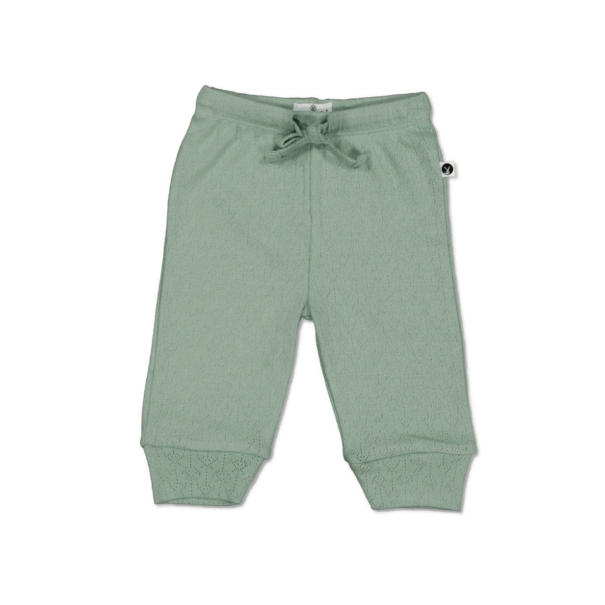 BURROW & BE POINTELLE BABY PANTS = RIVER STONE GREEN