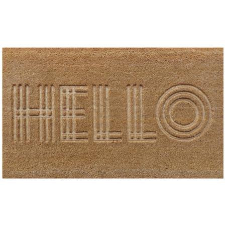Hello Embossed Coir Doormat 45 x 75cm