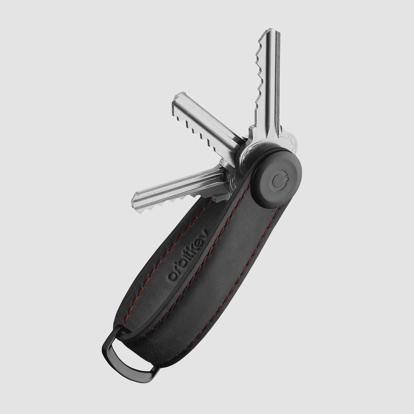 Orbitkey Key Organiser Leather Crazy Horse - Obsidian Black