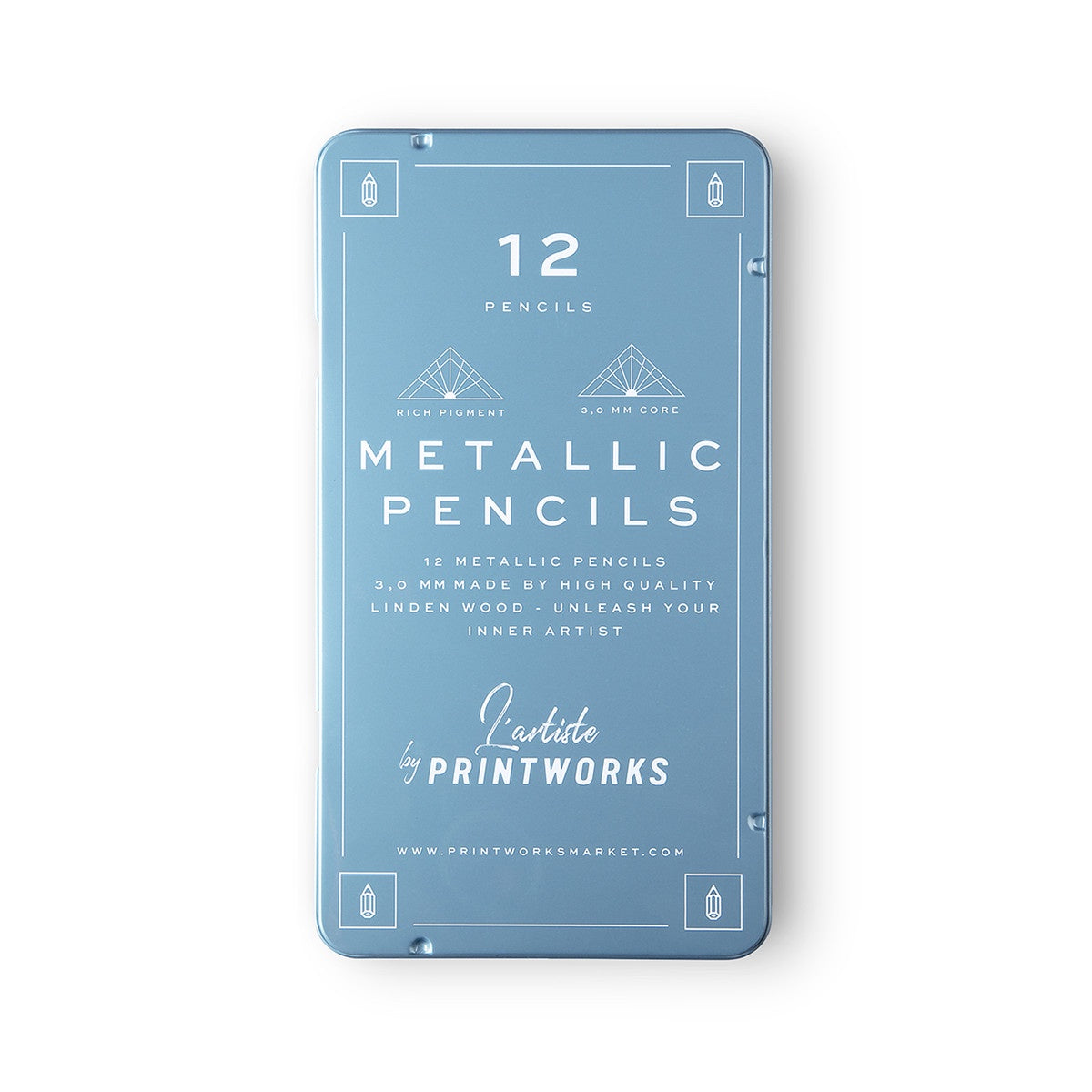 Printworks Colour Pencils Set of 12 - Metallic