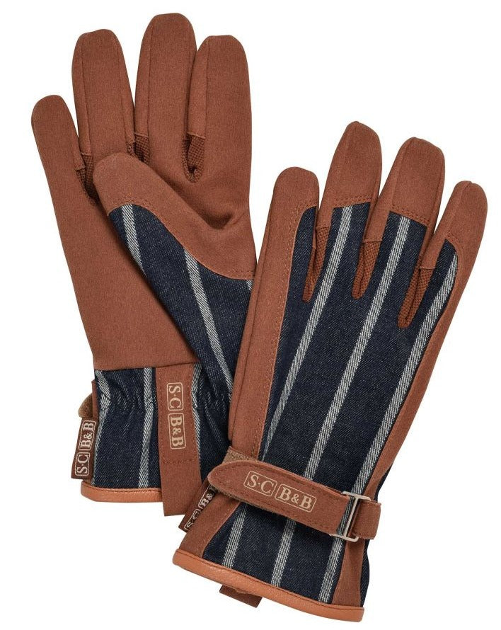 Sophie Conran Striped Gardening Gloves - Navy