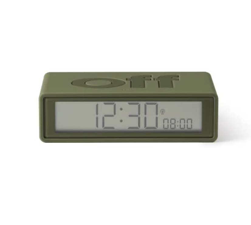 Lexon Flip Clock Olive