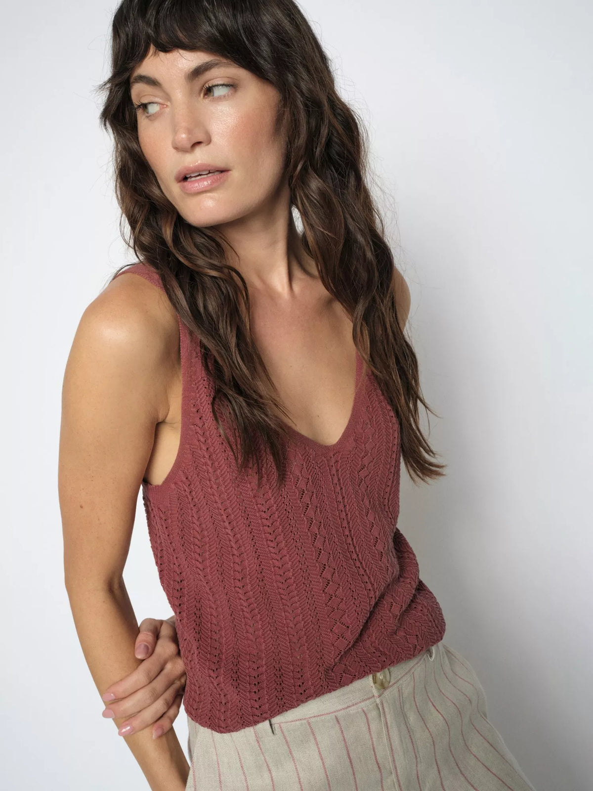 Mos Mosh Cressida Wash Knit Top - Cowhide