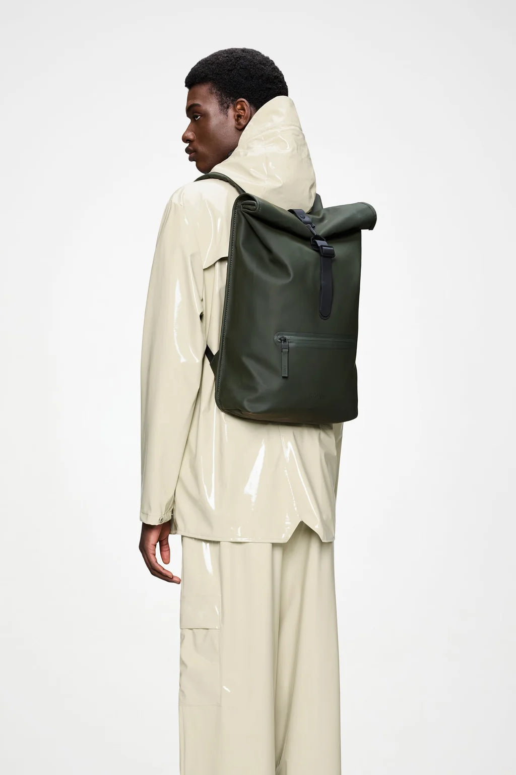 Rains Rolltop Rucksack - Green