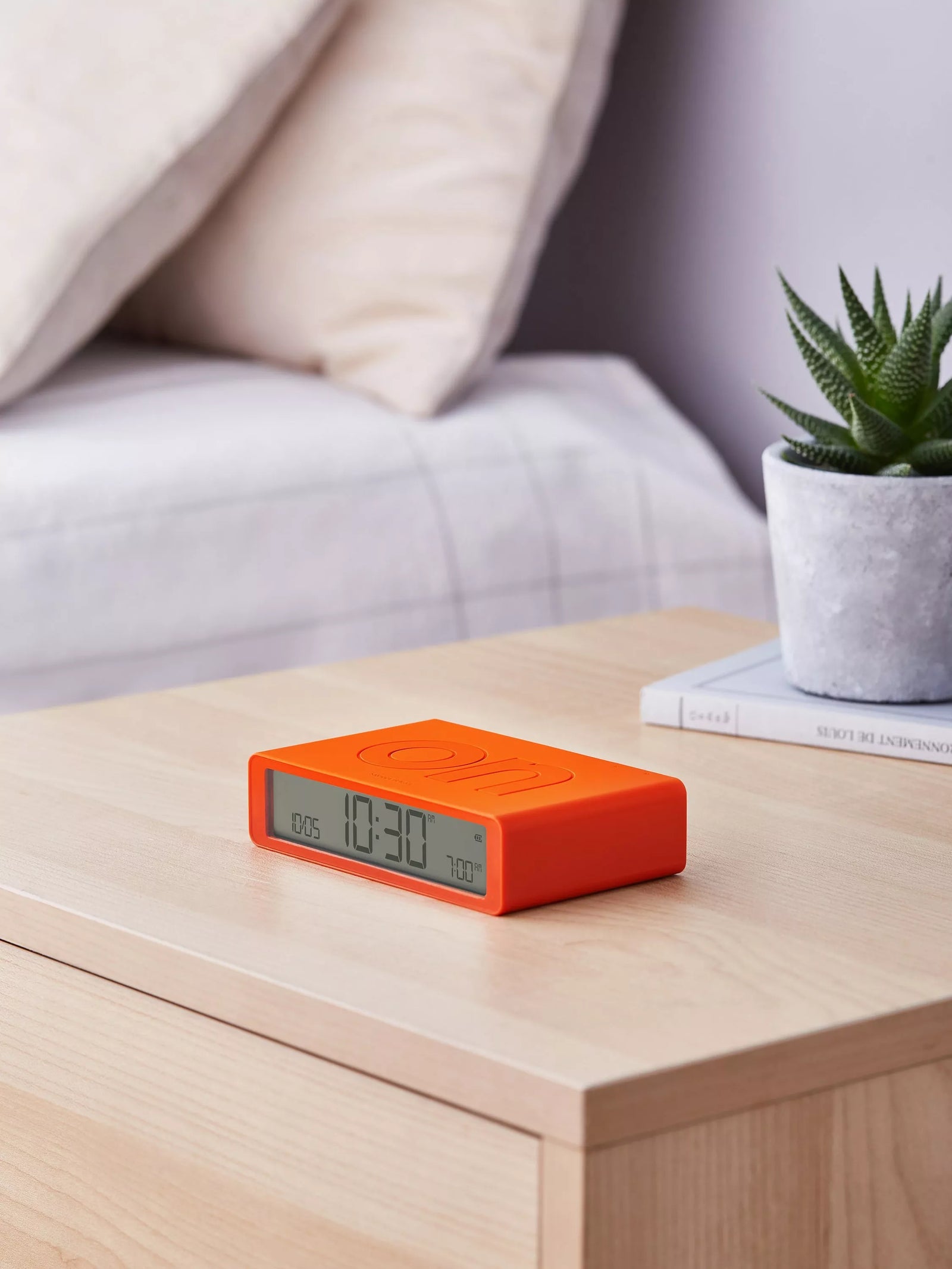 Lexon Flip Classic Alarm Clock - Orange