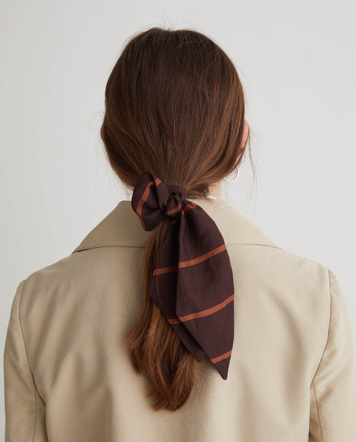 Yerse Silk Bow Tie - Brown Striped